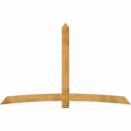 Ekena Millwork Bellingham Rough Sawn Timber Gable Bracket, Western Red Cedar, 108"W x 68"H x 2"D x 6"F, 15/12 Pitch GBW108X68X0206BEL00RWR